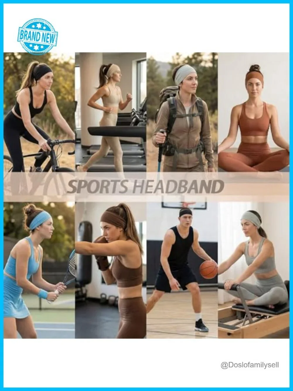 6 Pack Stretchy Wide Headbands for Women Workout Yoga Running